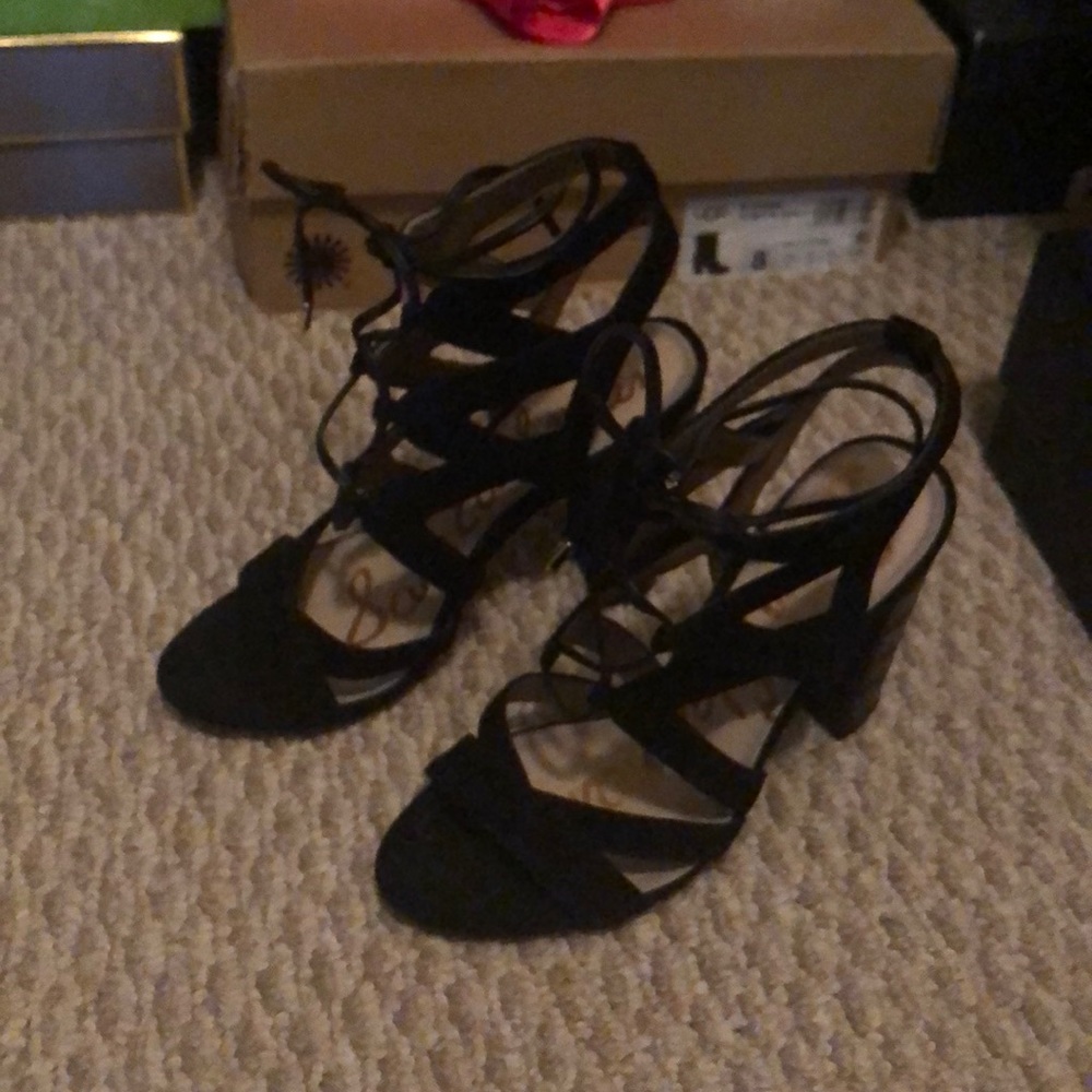 Sam Edelman black suede Yardley heels